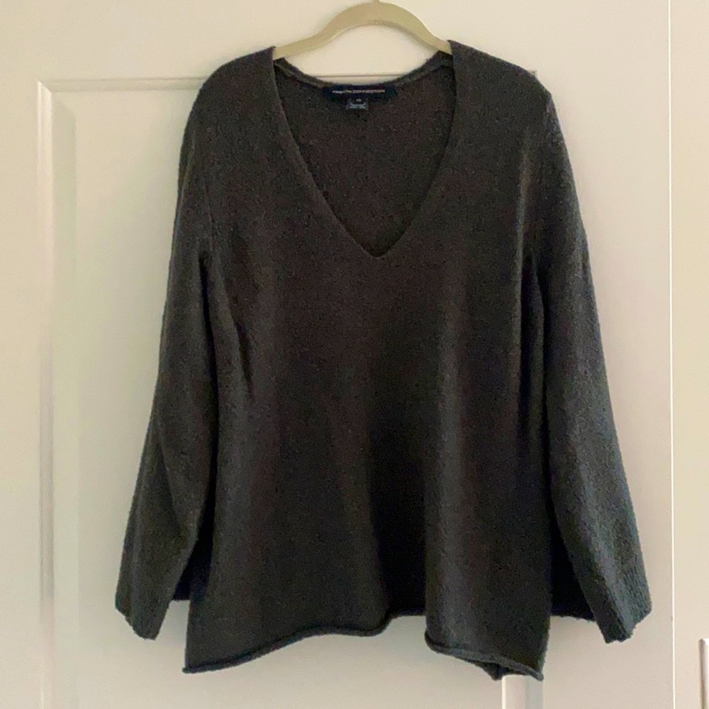 French connection V neck grey sweater